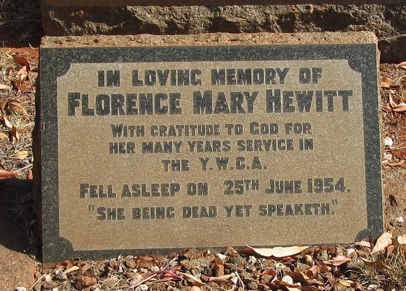 HEWITT Florence Mary -1954