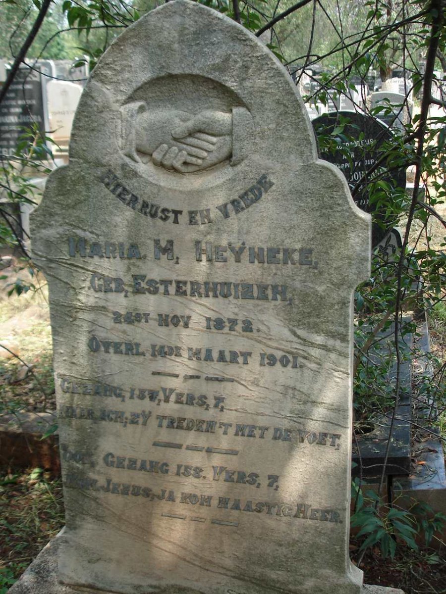HEYNEKE Maria M. nee ESTERHUIZEN 1872-1901