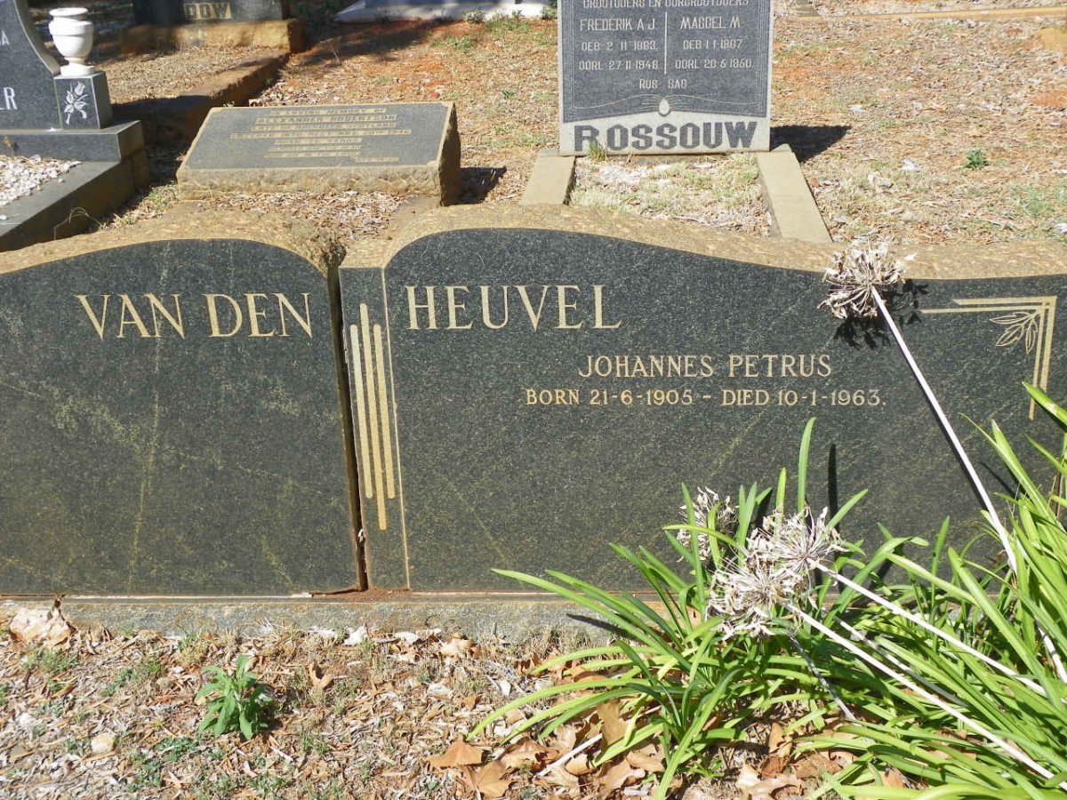 HEUVEL Johannes Petrus, van den 1905-1963