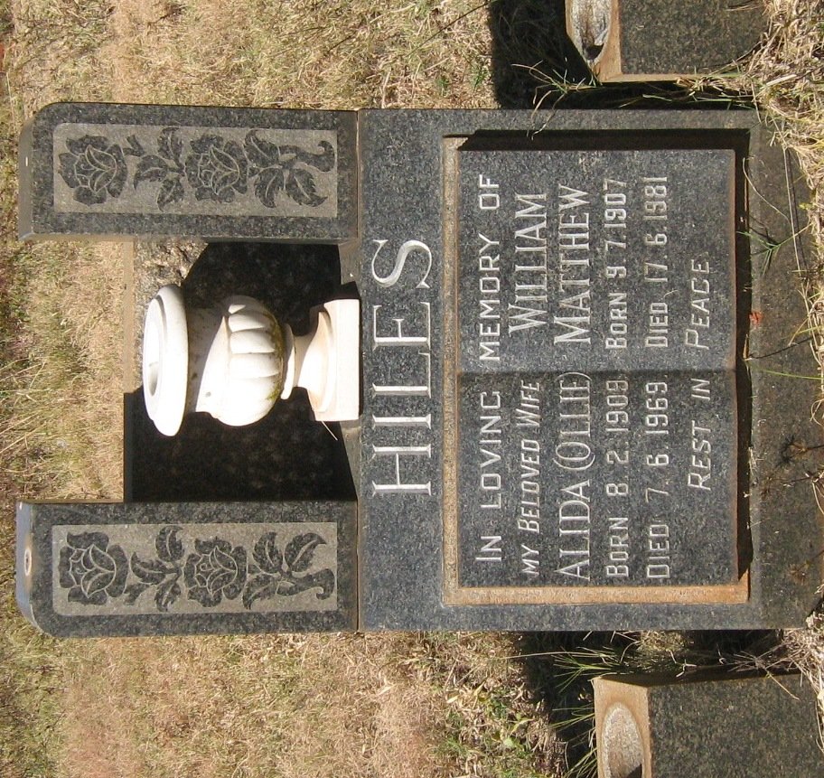 HILES William Matthew 1907-1981 &amp; Alida 1909-1969