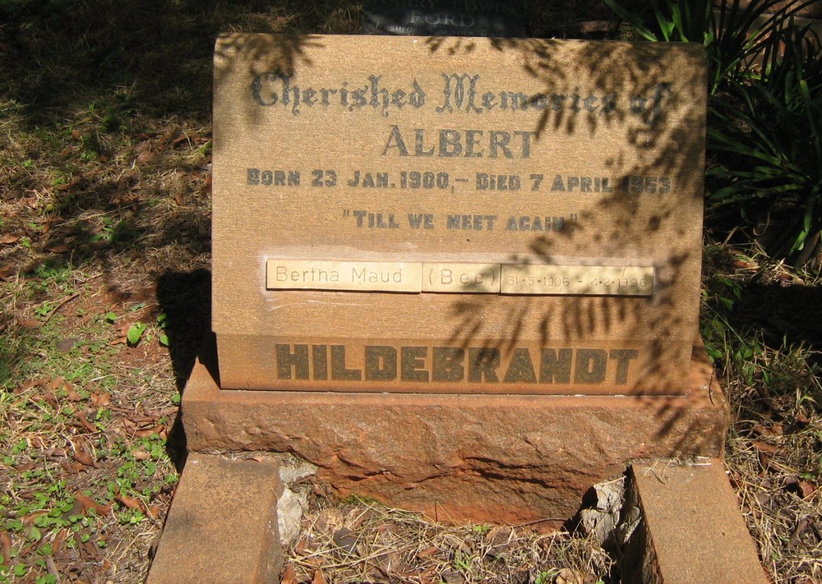HILDEBRANDT Albert 1900-1953 &amp; Bertha Maud 1906-1996