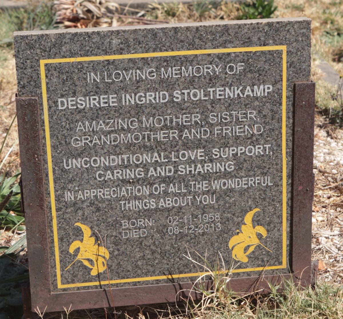 HILL Joseph 1936-2005 :: STOLTENKAMP Desiree Ingrid 1958-2013