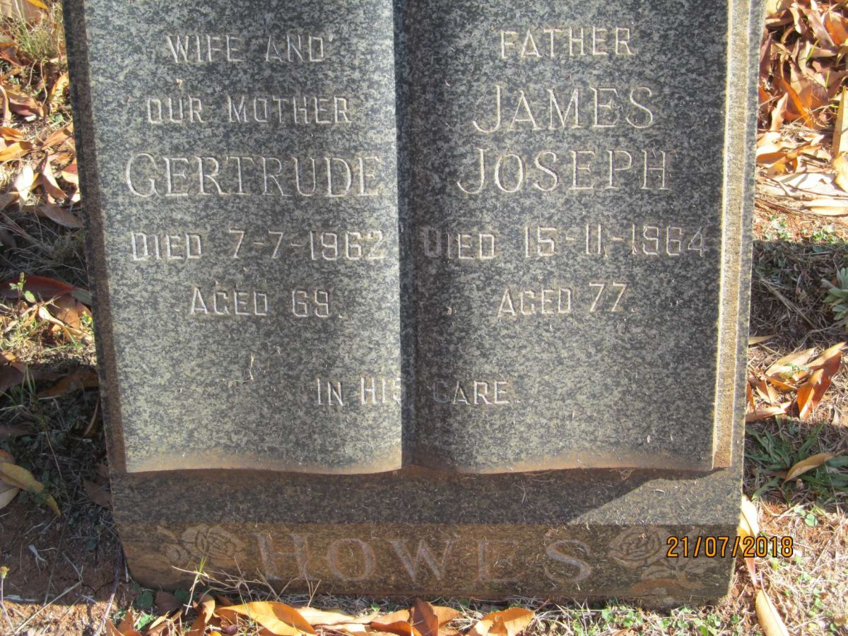 HOWES James Joseph -1964 &amp; Gertrude -1962
