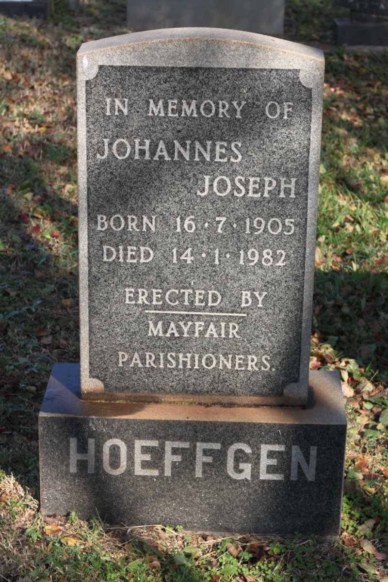 HOEFFGEN Johannes Joseph 1905-1982