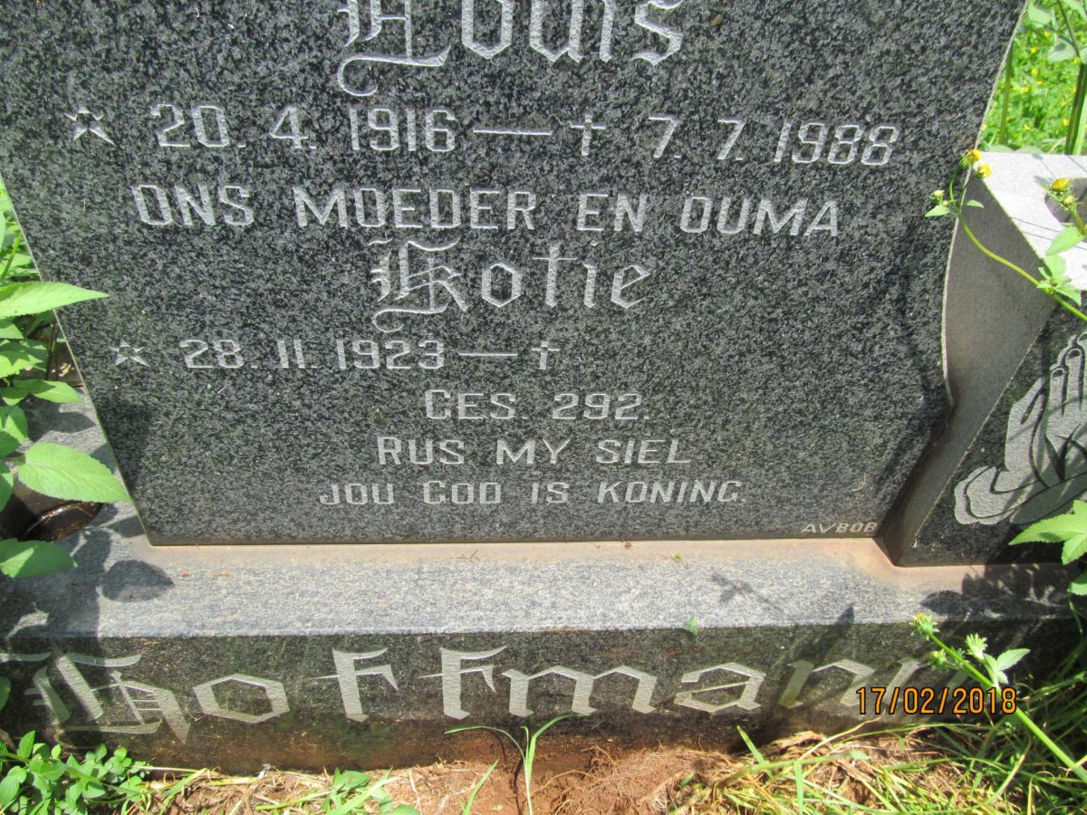 HOFFMANN Louis 1916-1988 &amp; Kotie 1923-