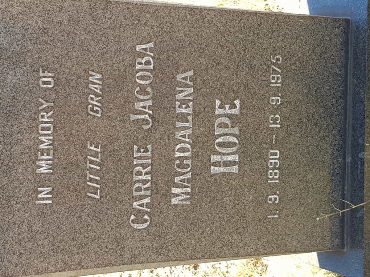 HOPE Carrie Jacoba Magdalena 1890-1975