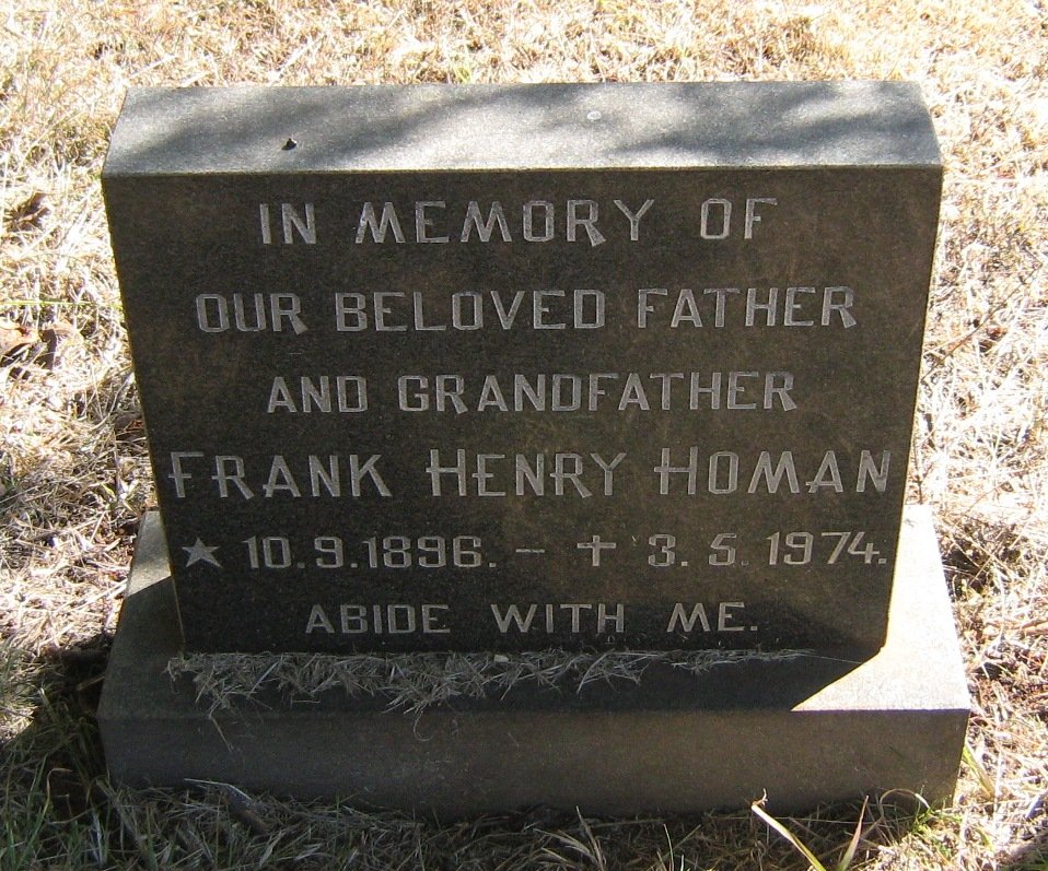 HOMAN Frank Henry 1896-1974
