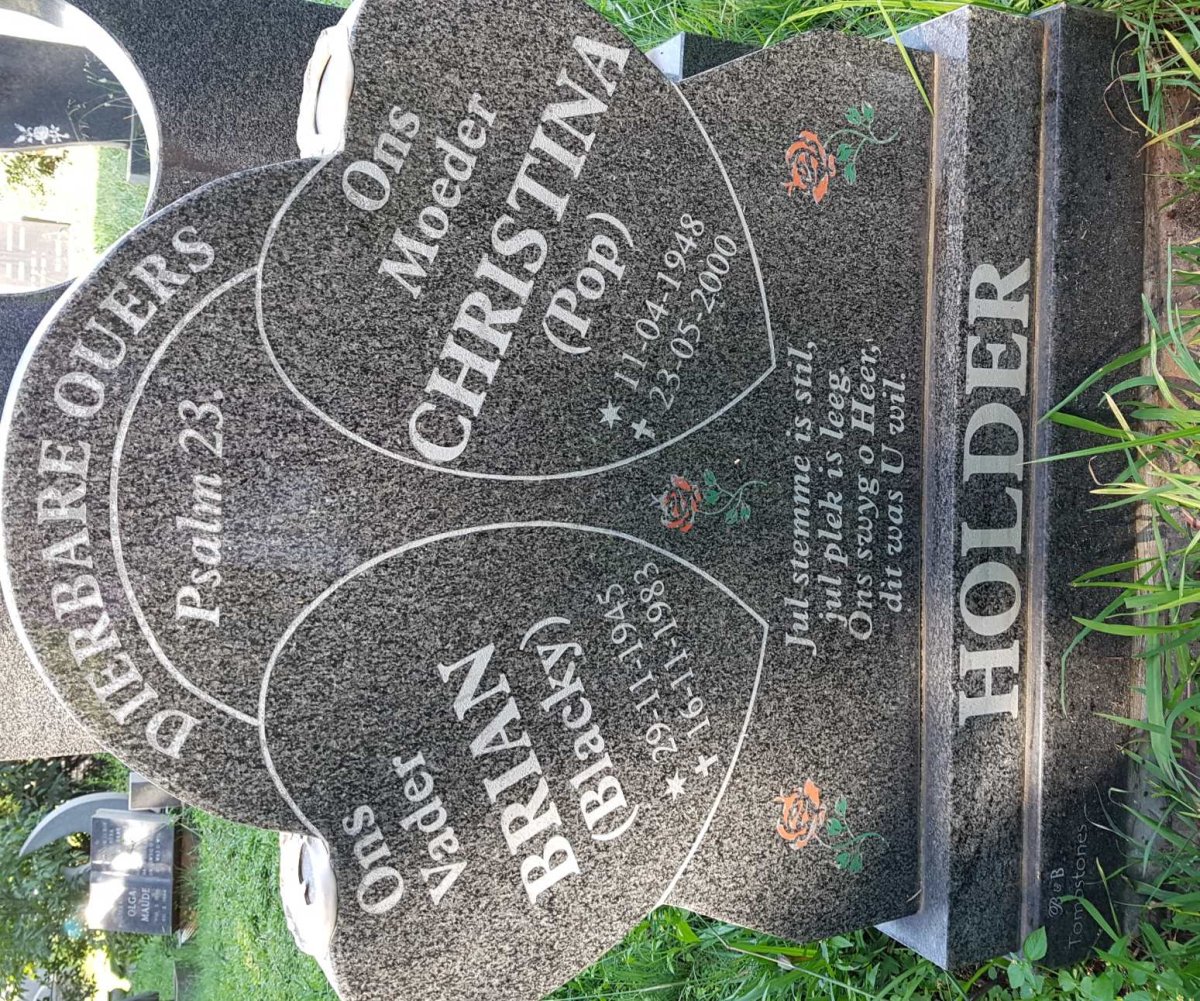 HOLDER Brian 1945-1983 &amp; Christina 1948-2000