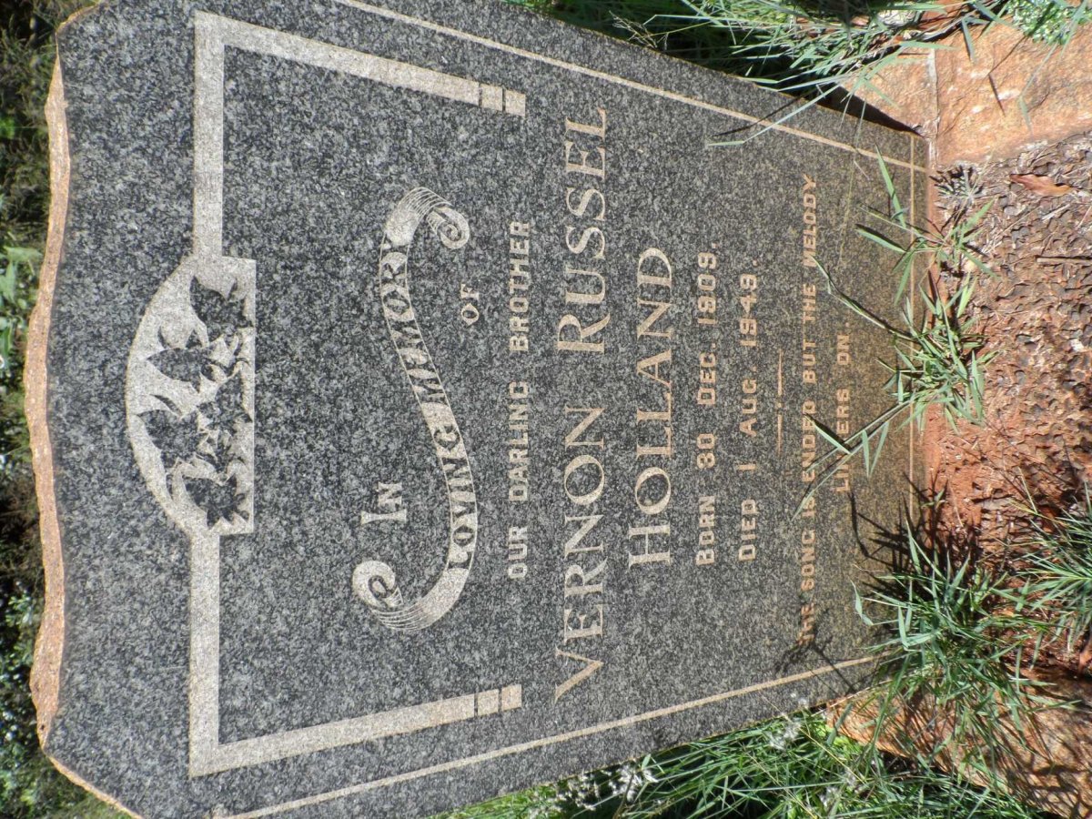 HOLLAND Vernon Russel 1909-1949