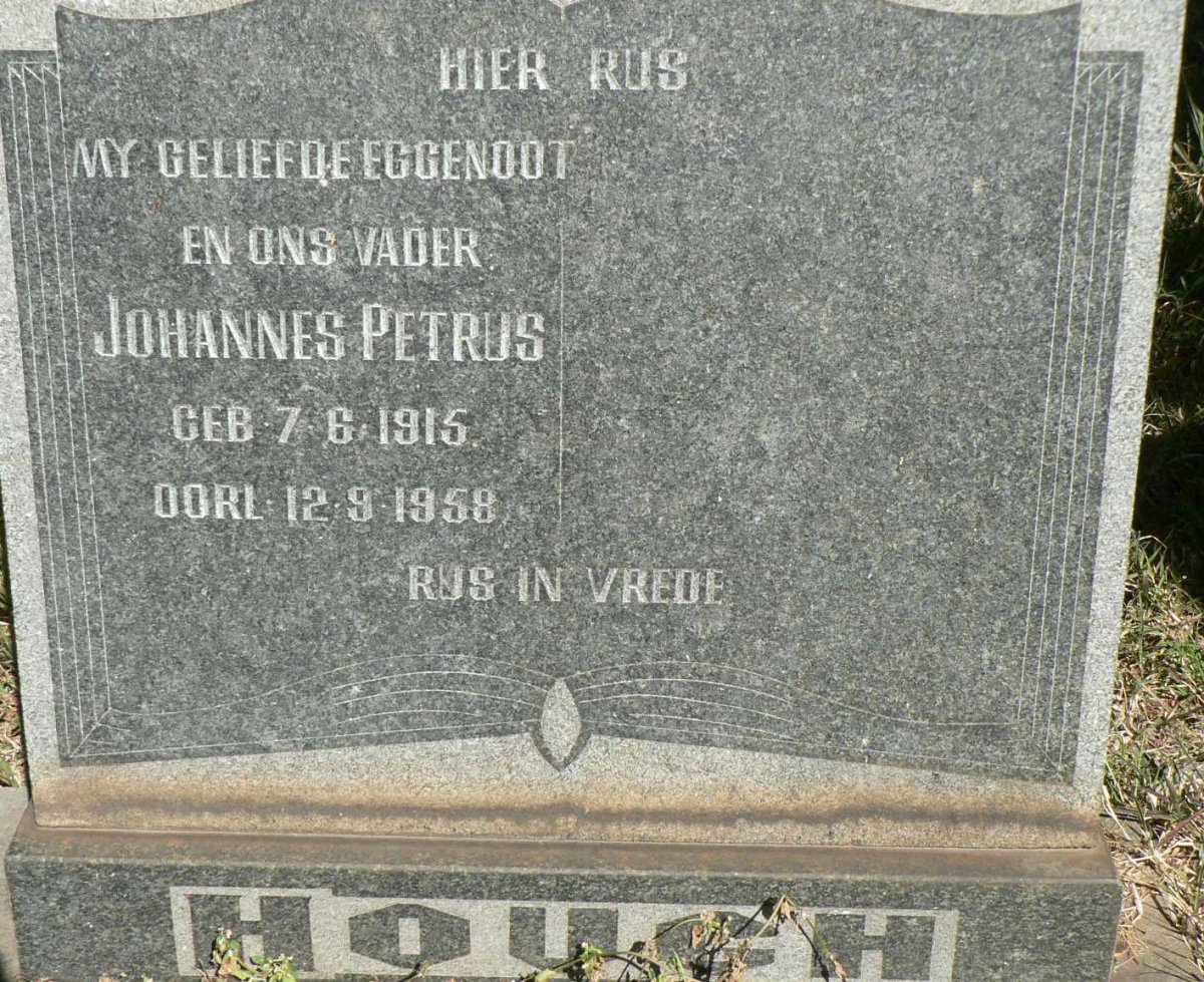 HOUGH Johannes Petrus 1915-1958