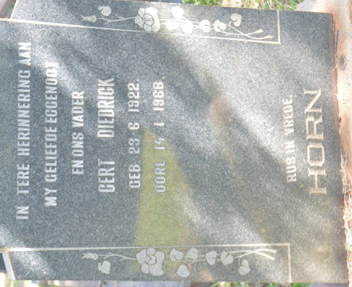 HORN Gert Diedrick 1922-1966