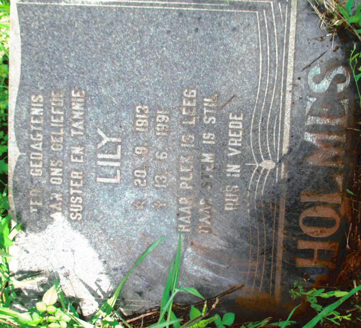 HOLMES Lily 1913-1991