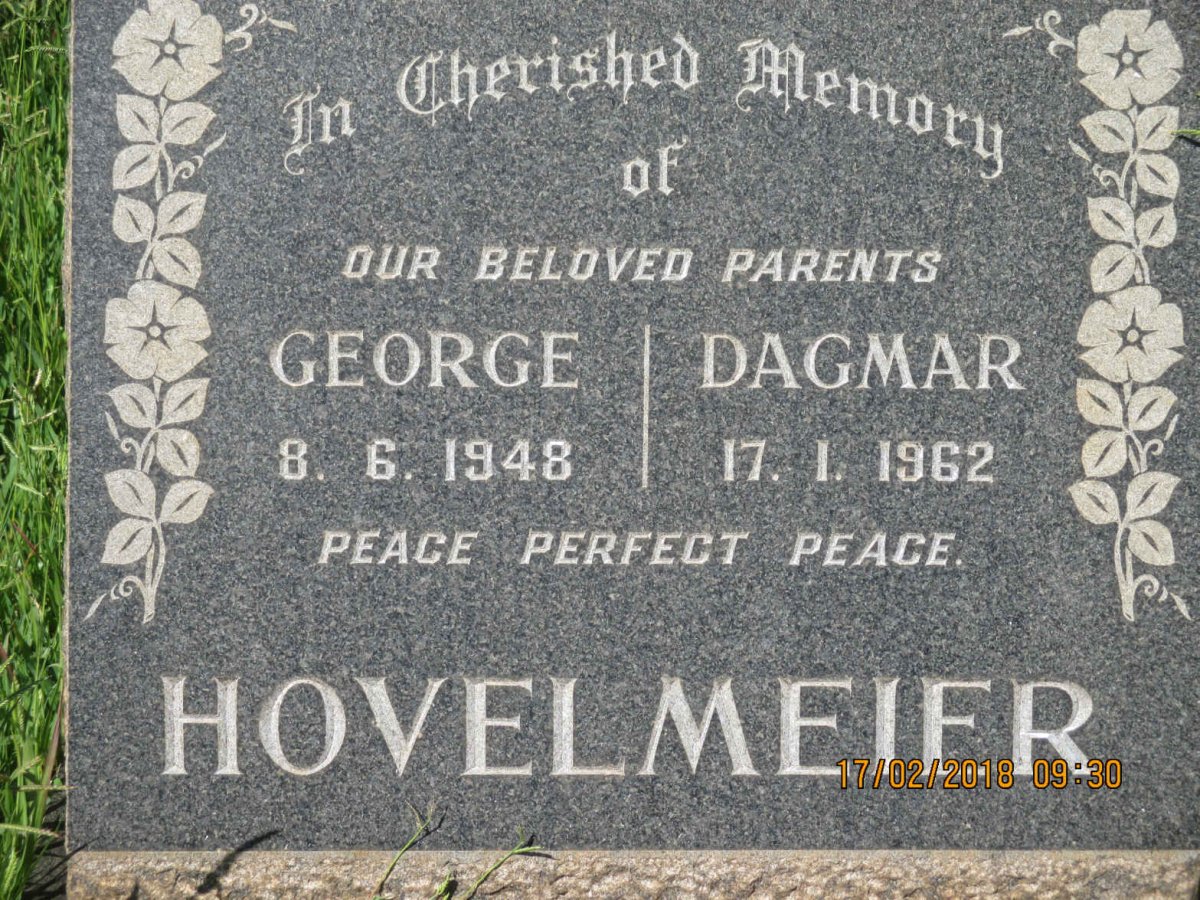 HOVELMEIER George -1948 &amp; Dagmar -1962