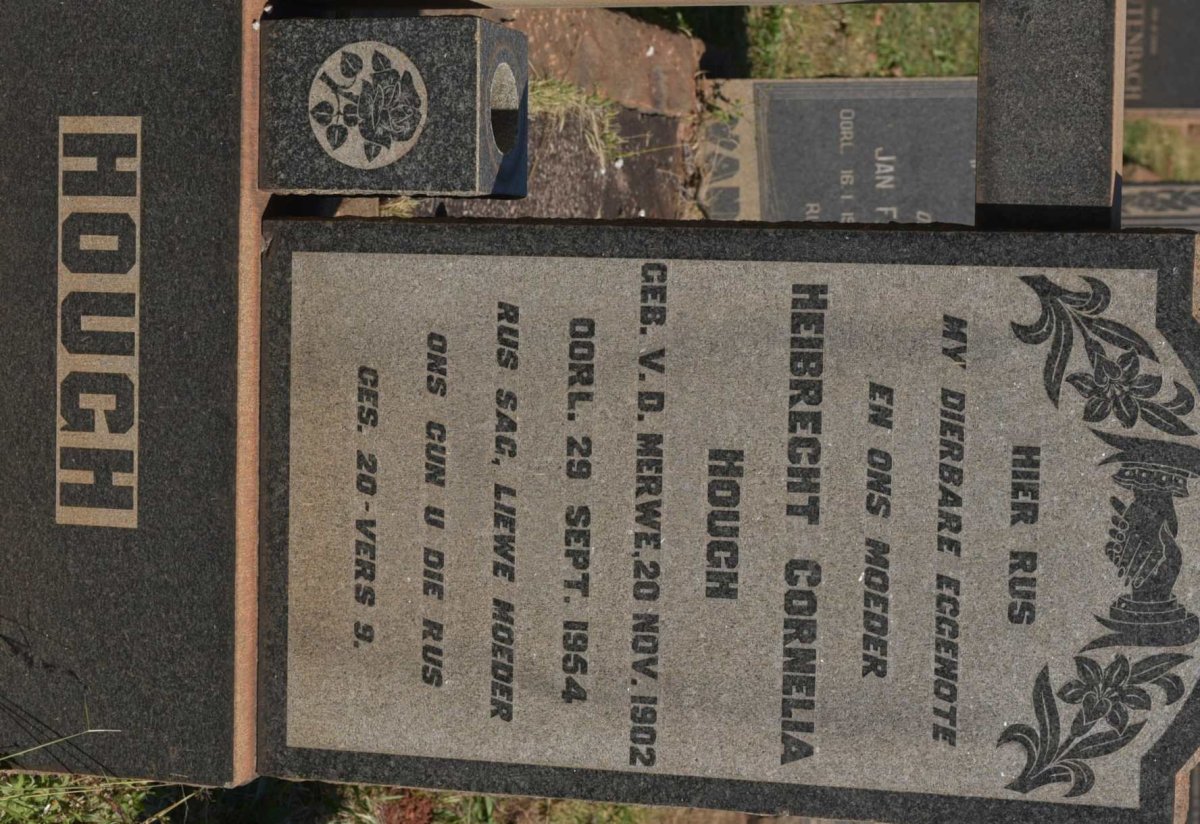 HOUGH Heibrecht Cornelia nee V.D. MERWE 1902-1954