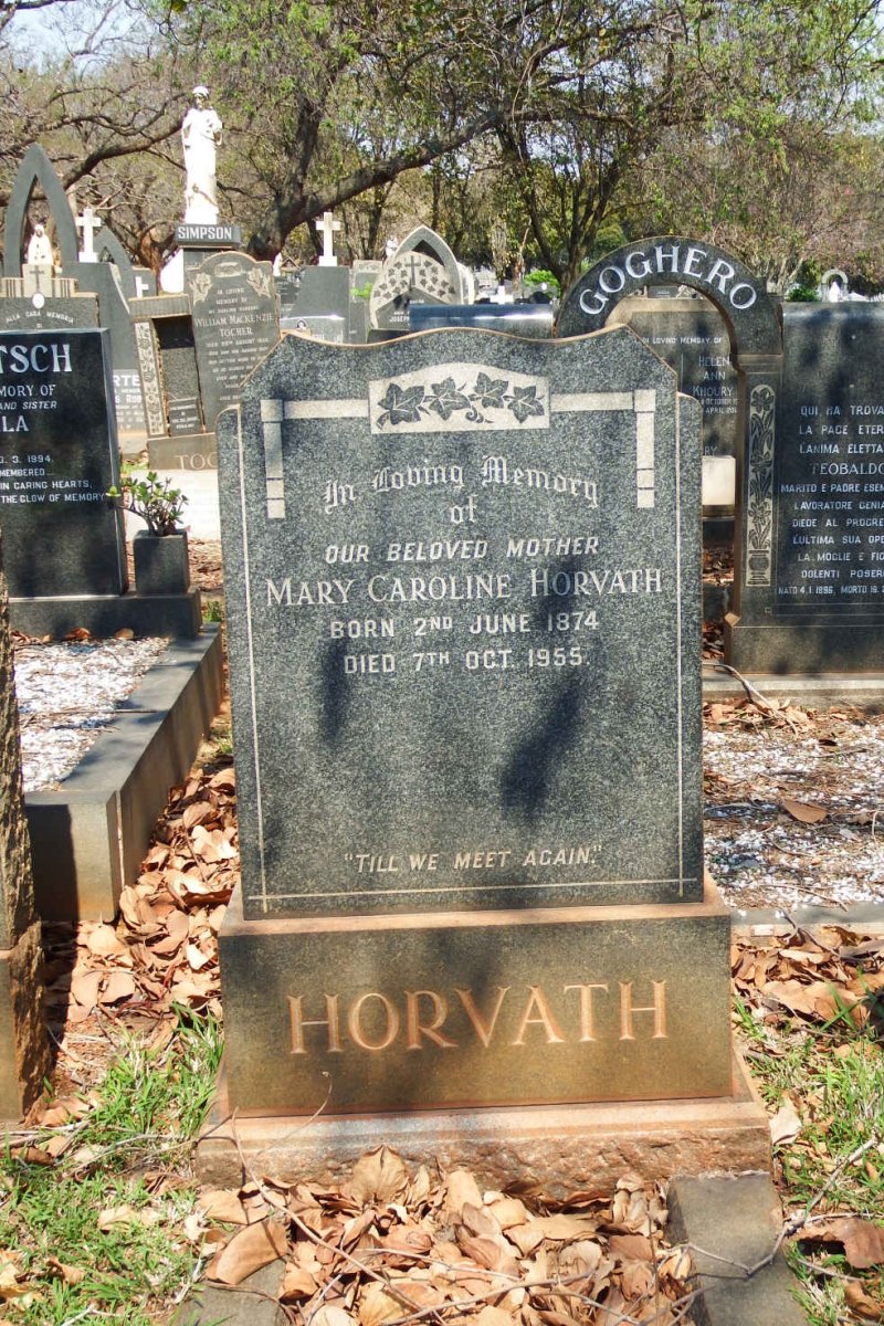 HORVATH Mary Caroline 1874-1955