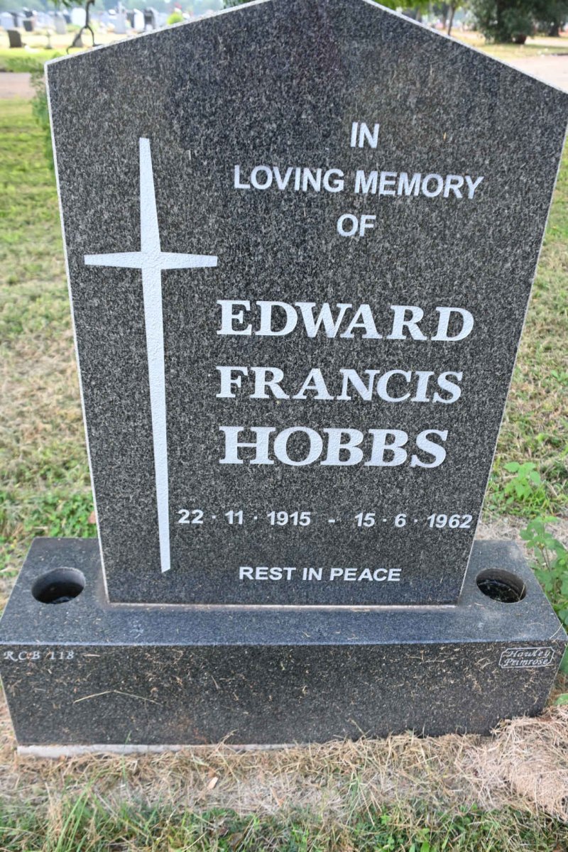 HOBBS Edward Francis 1915-1962