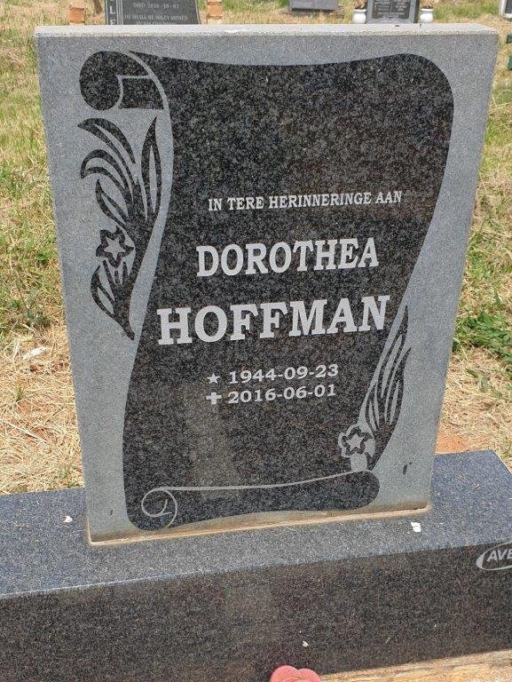 HOFFMAN Dorothea 1944-2016