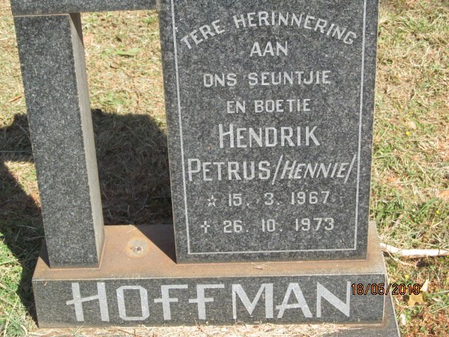 HOFFMAN Hendrik Petrus 1967-1973