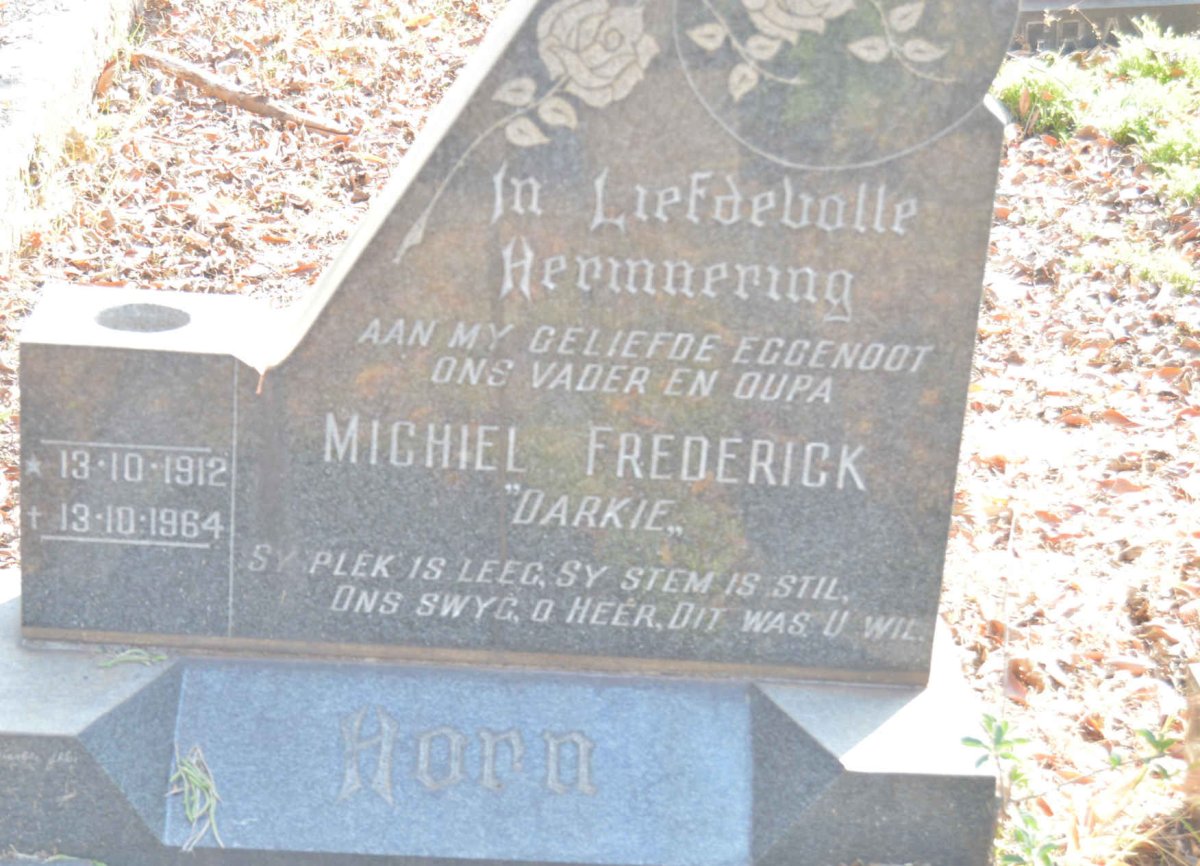 HORN Michiel Frederick 1912-1964