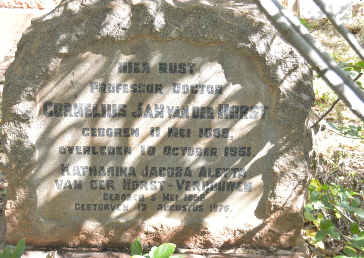 HORST Cornelius Jan, van der 1889-1951 &amp;  Katharina Jacoba Aletta VERQOUWEN 1896-1976