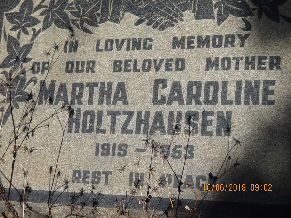 HOLTZHAUSEN Martha Caroline 1919-1953