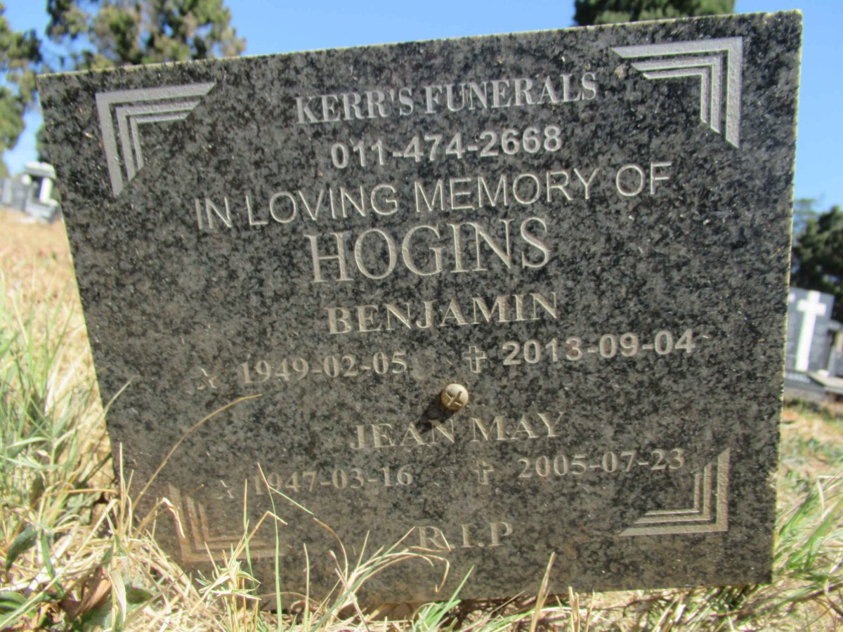 HOGINS Benjamin 1949-2013 :: HOGINS Jean May 1947-2005