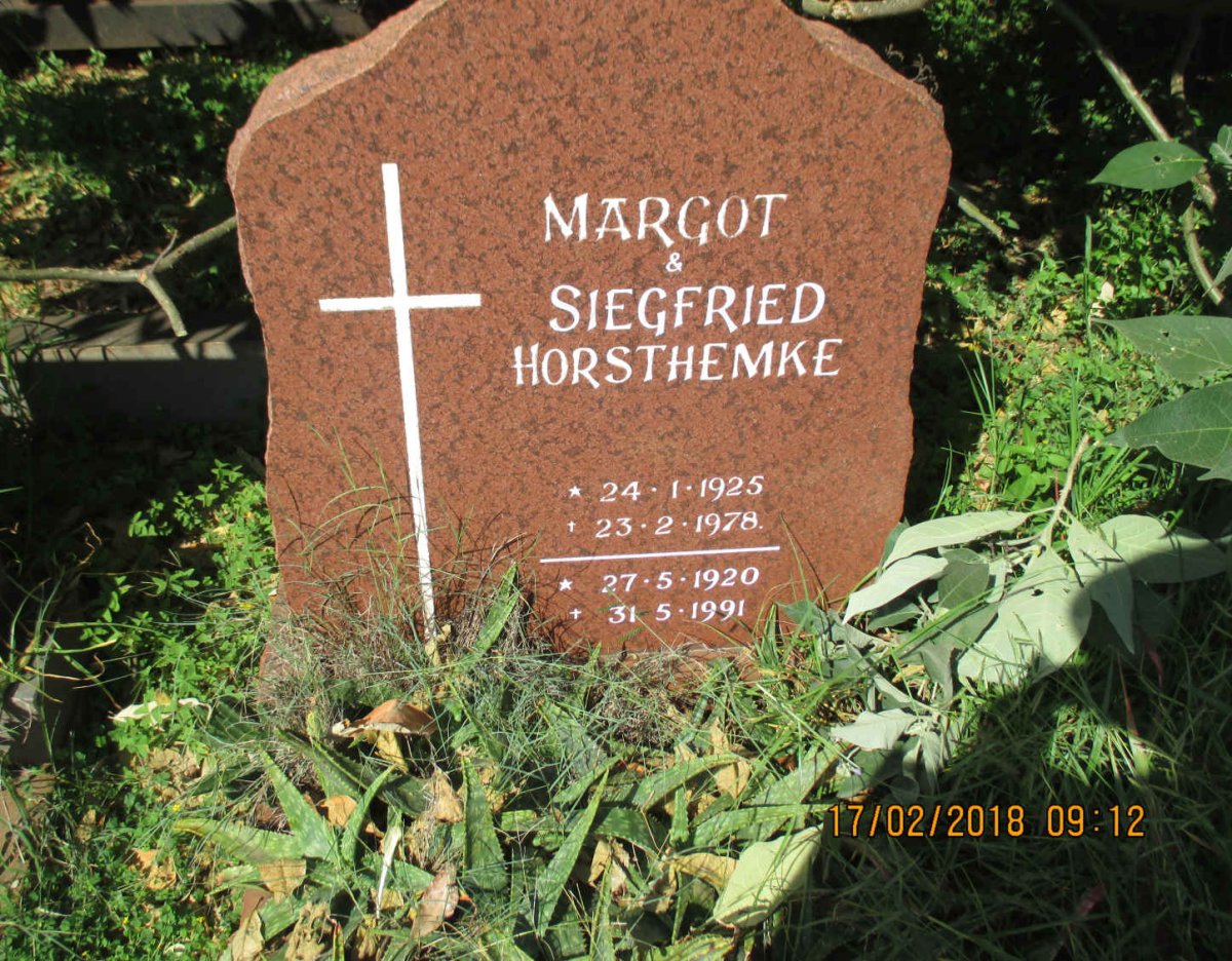 HORSTHEMKE Siegfried 1920-1991 &amp; Margot 1925-1978
