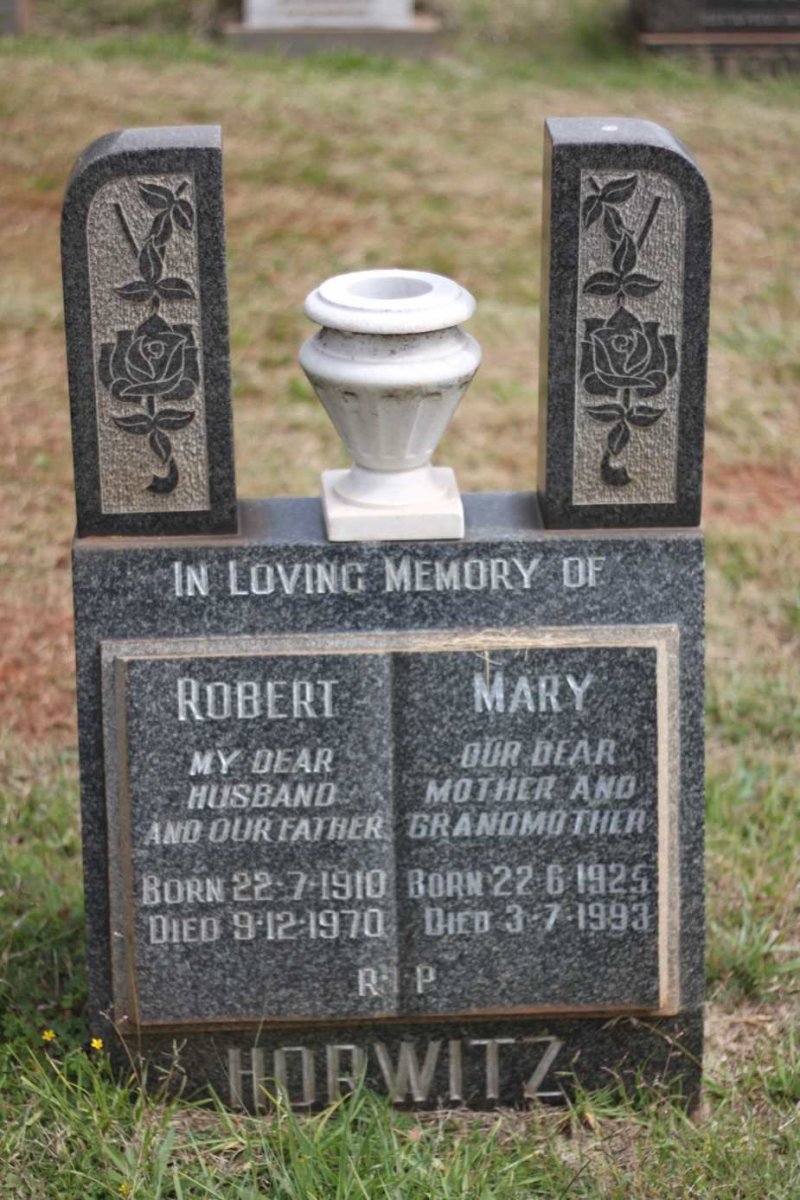 HORWITZ Robert 1910-1970 &amp; Mary 1925-1993
