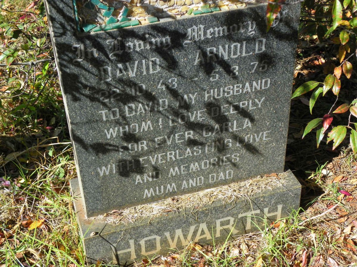 HOWARTH David Arnold 1943-1975