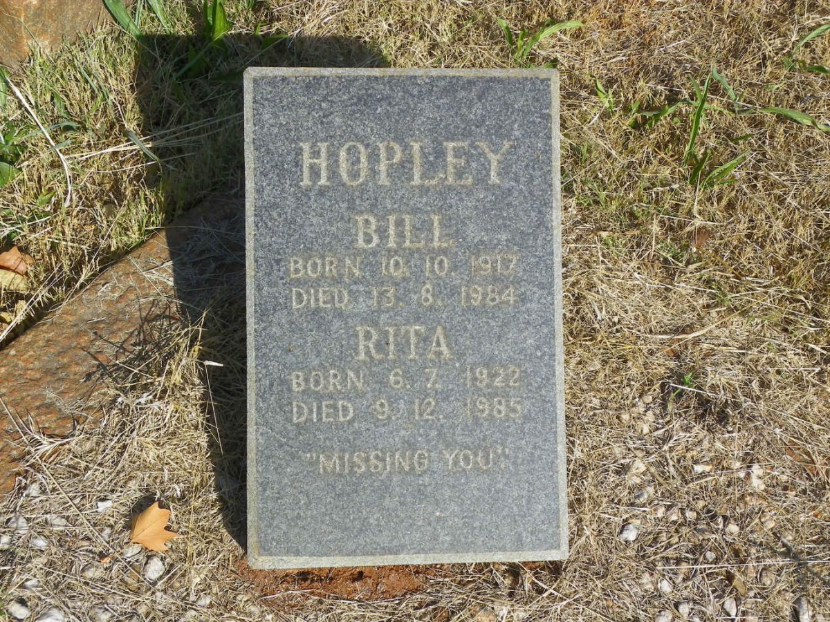 HOPLEY Bill 1917-1984 &amp; Rita 1922-1985