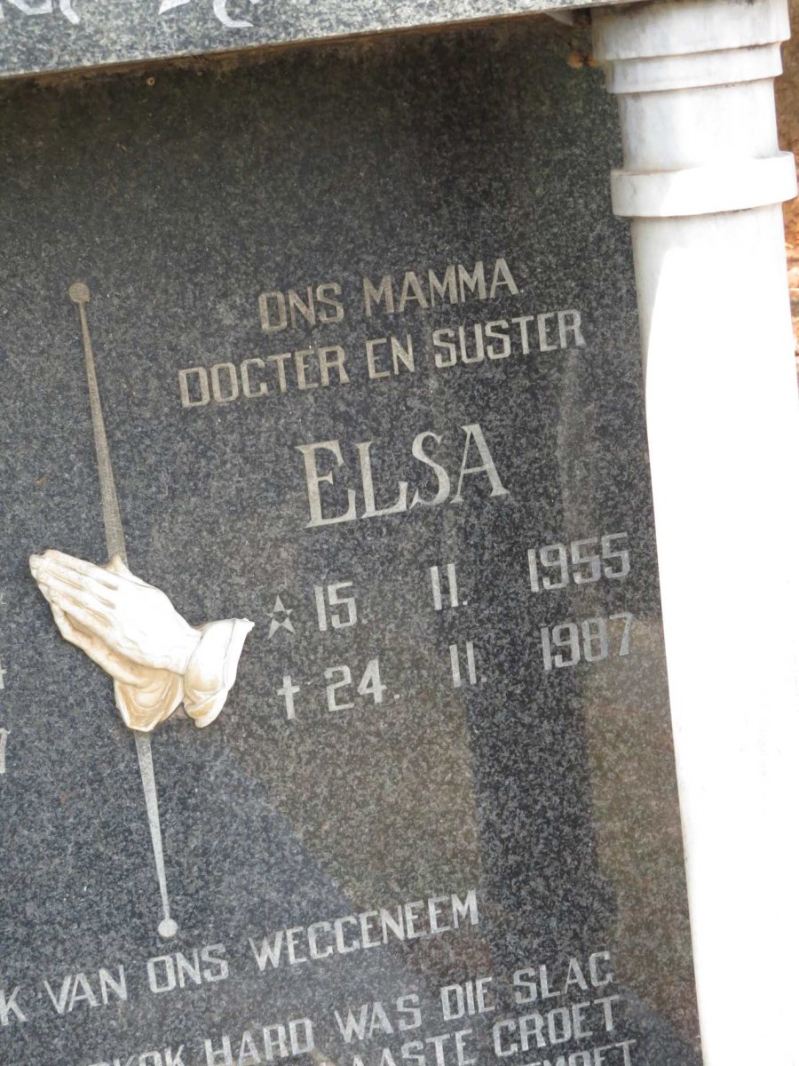 HOLTZHAUSEN Dennis 1954-1987 & Elsa 1955-1987