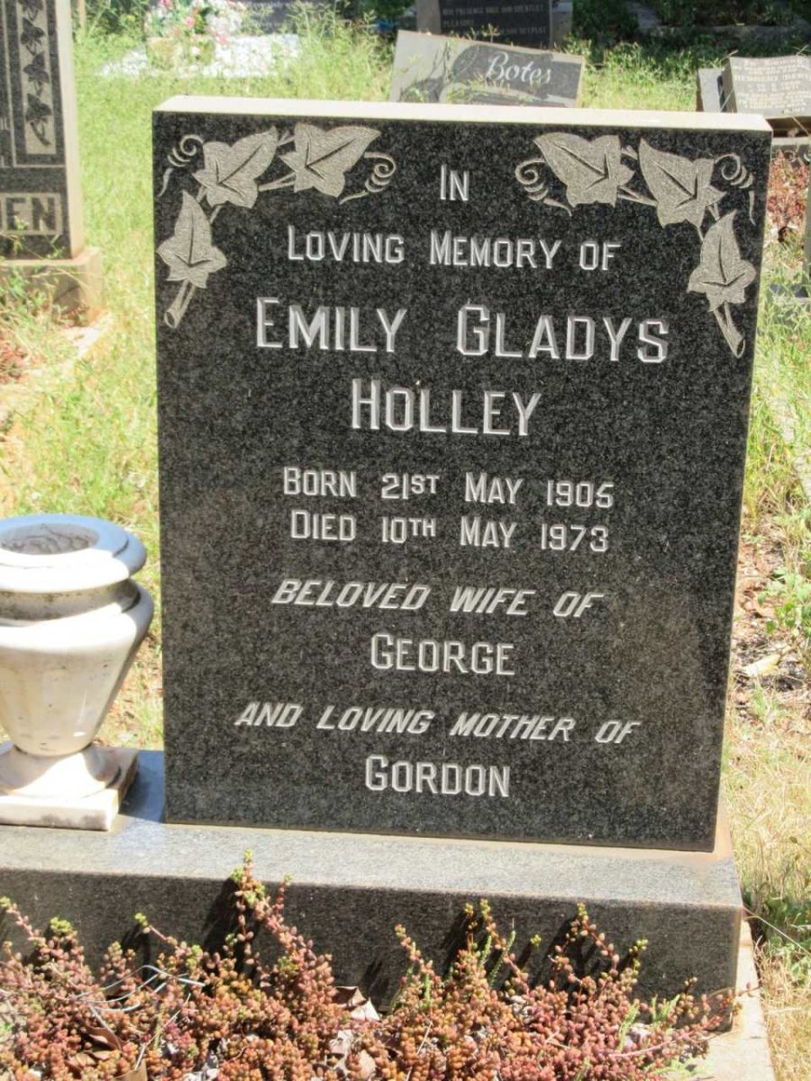 HOLLEY Emily Gladys 1905-1973