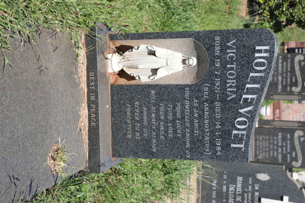 HOLLEVOET Victoria nee ANAGNOSTATOS 1921-1984