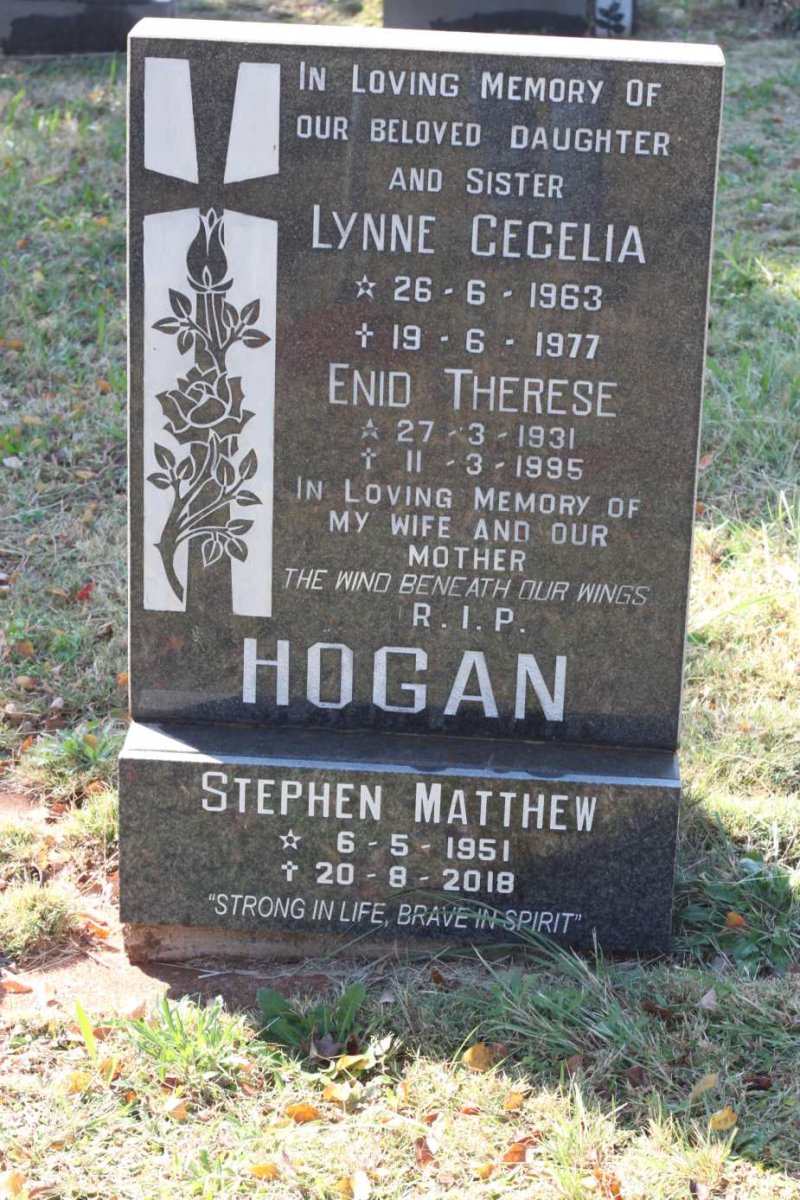 HOGAN Enid Therese 1931-1995 :: HOGAN Stephen Matthew 1951-2018 :: HOGAN Lynne Cecelia 1963-1977