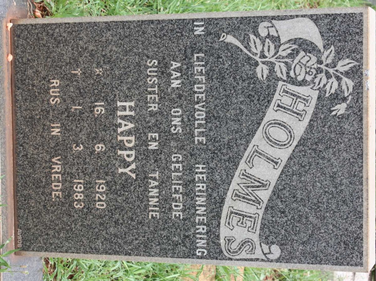 HOLMES Happy 1920-1983