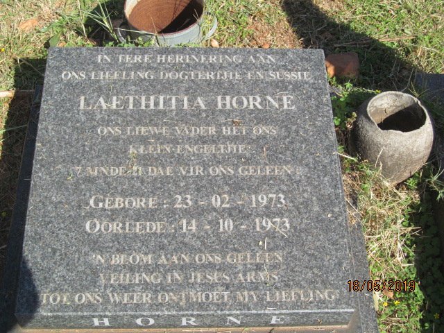 HORNE Laethitia 1973-1973