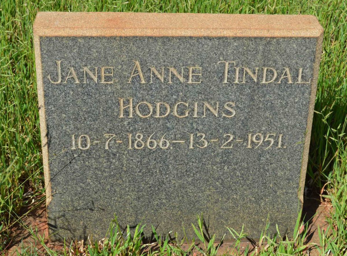 HODGINS Jane Anne Tindal 1866-1951