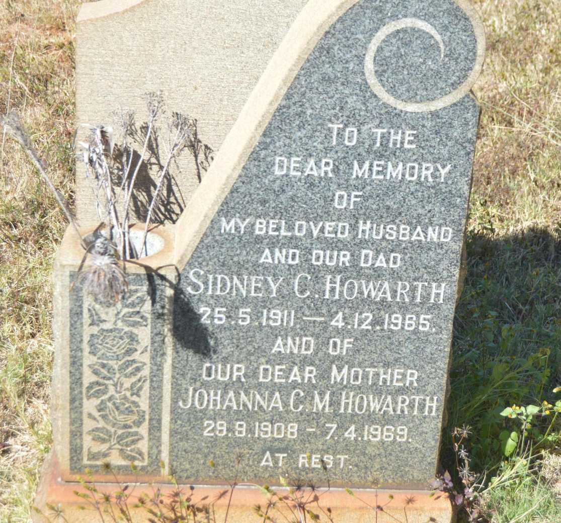 HOWARTH Sidney C. 1911-1965 &amp; Johanna C.M. 1908-1969