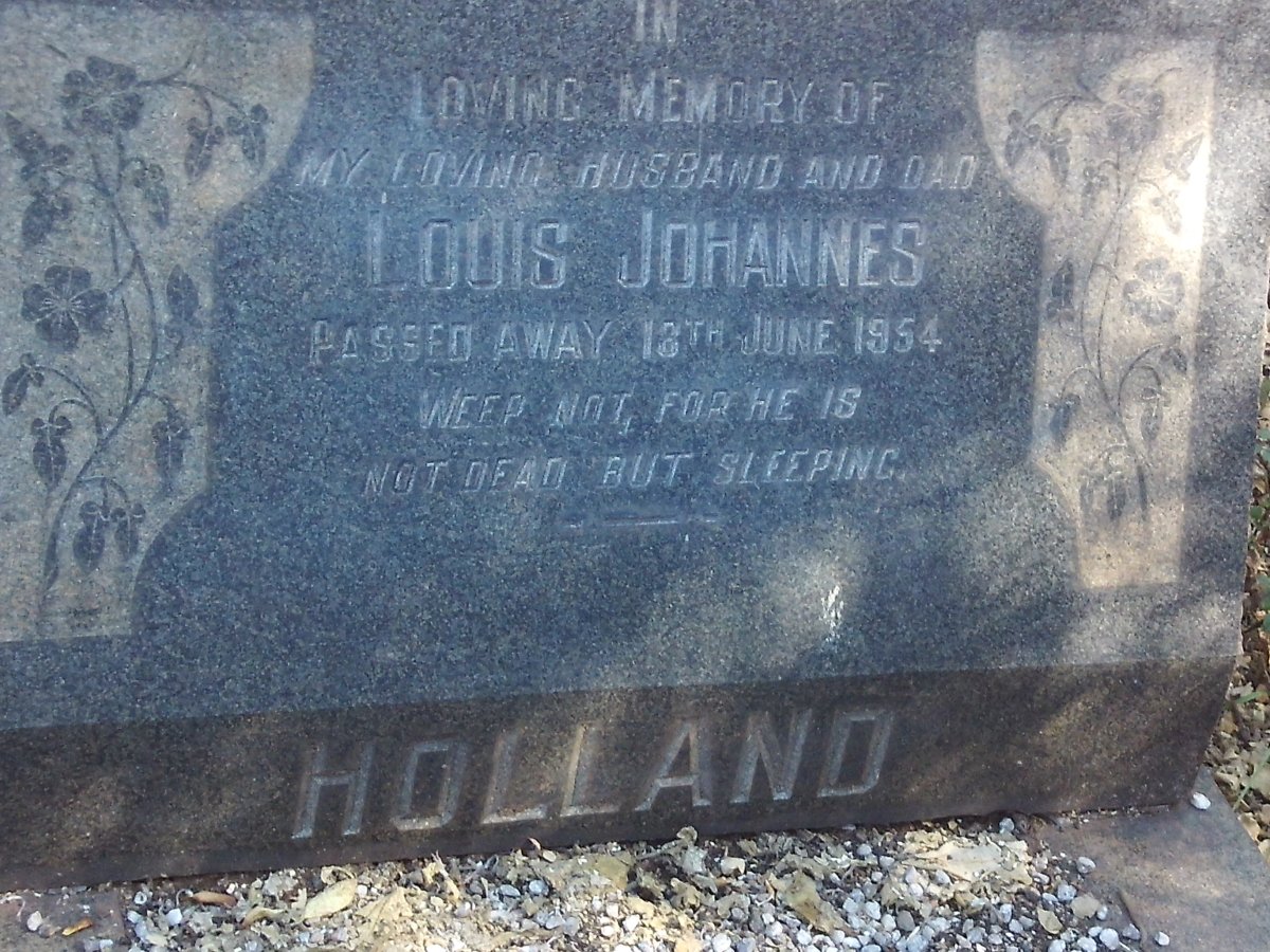 HOLLAND Louis Johannes -1954
