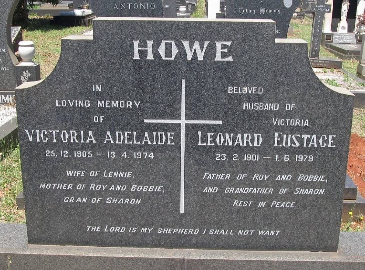 HOWE Leonard Eustace 1901-1978 &amp; Victoria Adelaide 1905-1974
