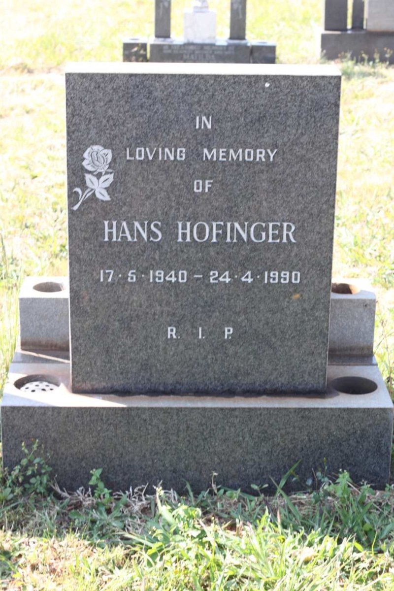 HOFINGER Hans 1940-1990