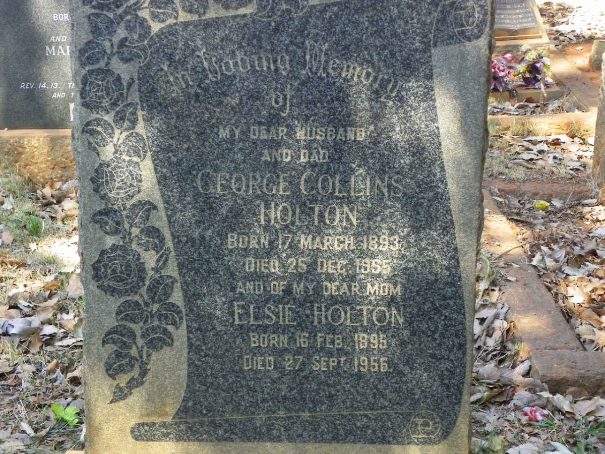 HOLTON George Collins 1893-1955 &amp; Elsie 1895-1956