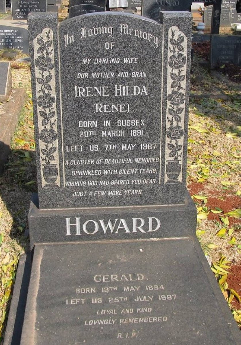HOWARD Gerald 1894-1987 &amp; Irene Hilda 1891-1967