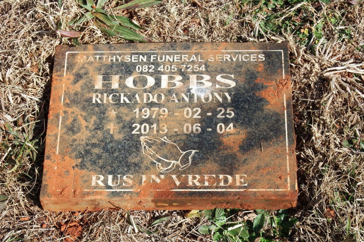 HOBBS Rickado Antony 1979-2013