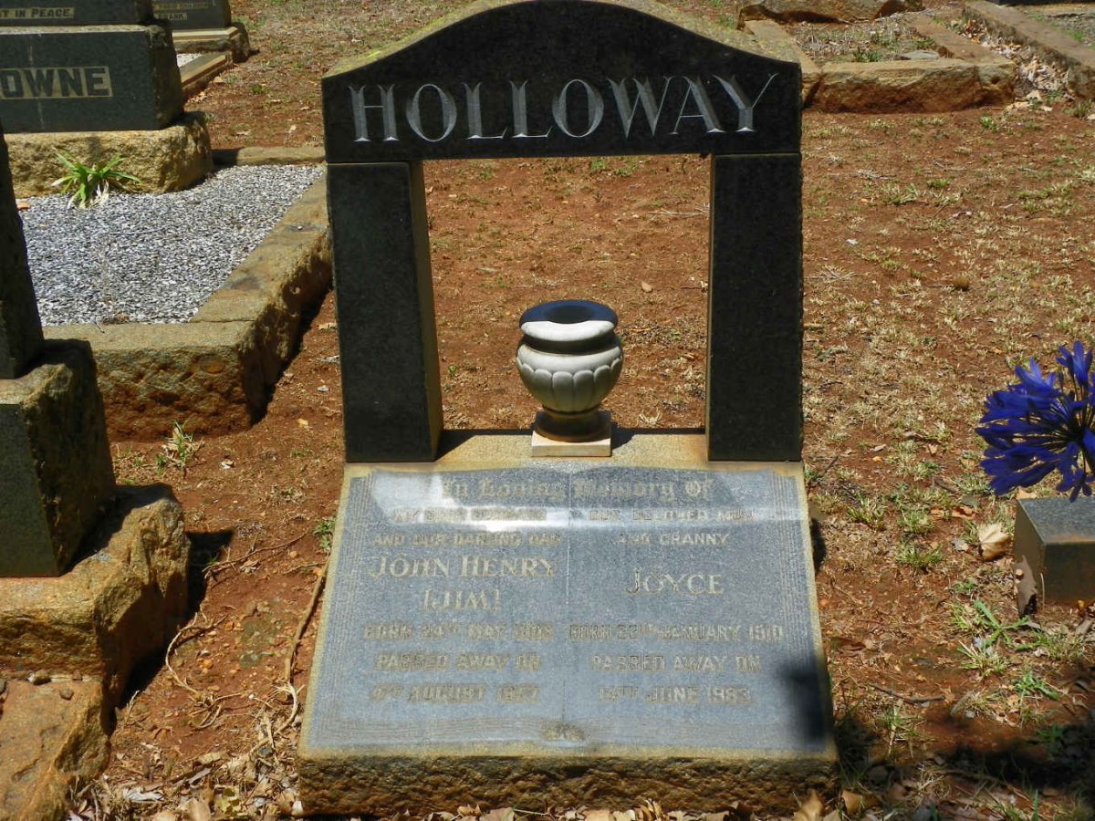 HOLLOWAY John Henry 1909-1957 &amp; Joyce 1910-1983