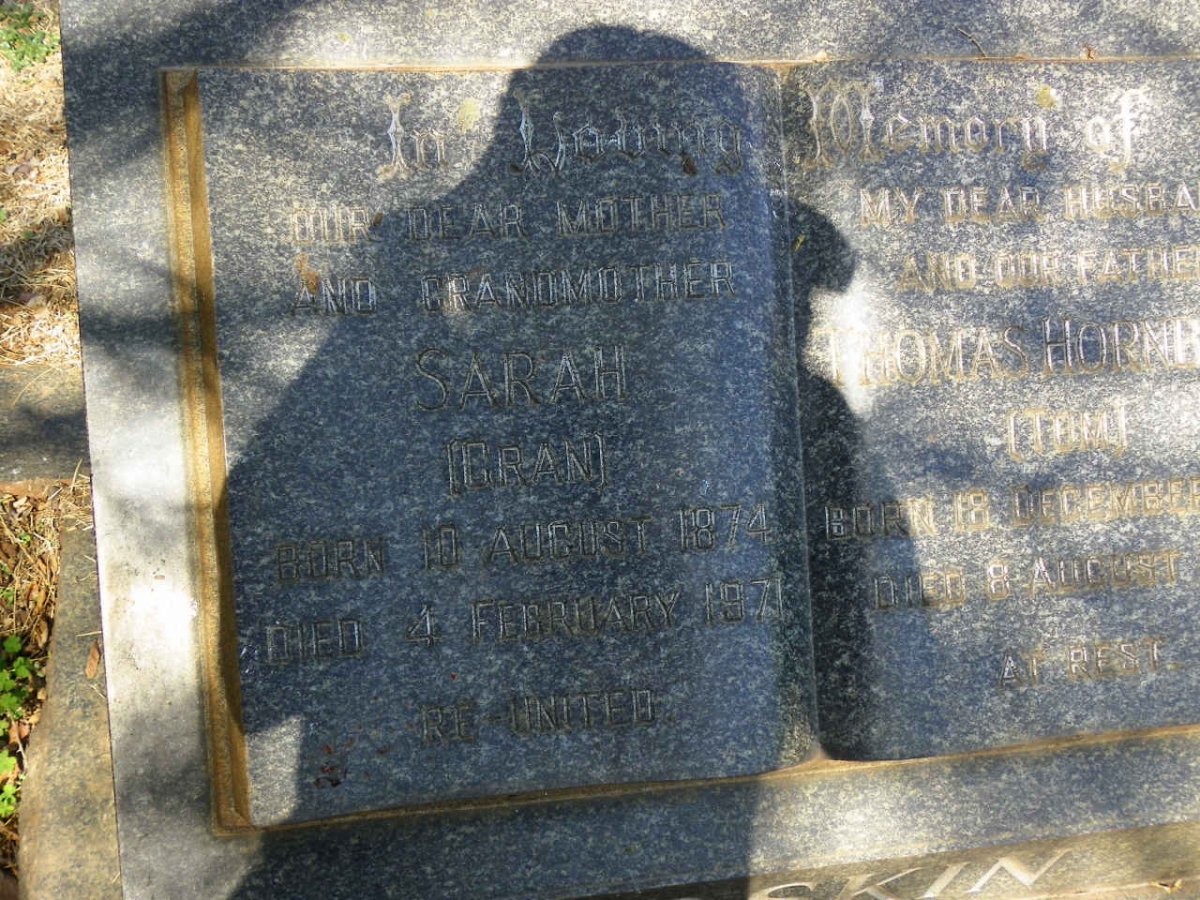 HOSKIN Thomas Hornbrook 1874-1951 &amp; Sarah 1874-1971