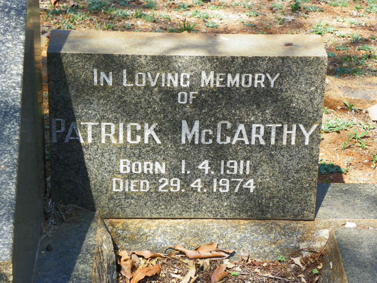 McCARTHY Patrick 1911-1974