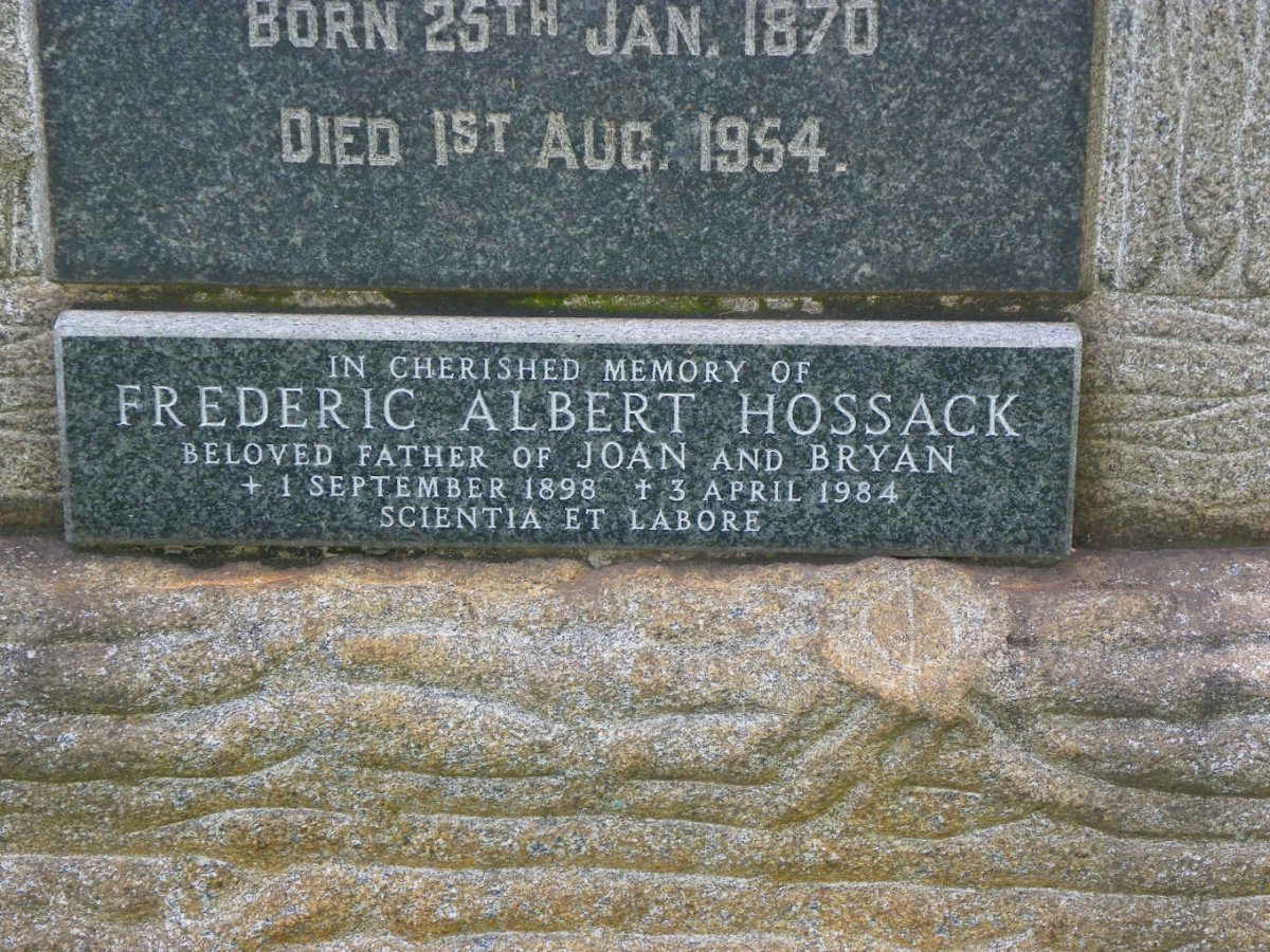 HOSSACK Albert 1871-1945 &amp; Christian Coletta 1870-1954 :: HOSSACK Frederic Albert 1898-1984