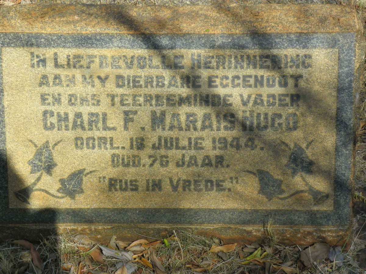 HUGO Charl F. Marais -1944