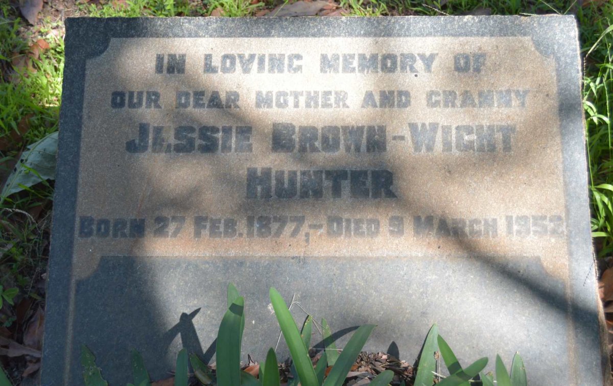 HUNTER Jessie Brown-Wight 1877-1952